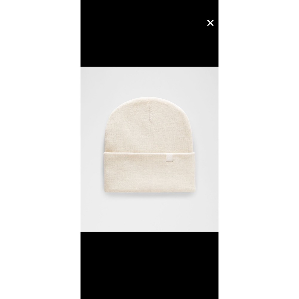 Lululemon NWT Unisex Warm Revelation Beanie Cream Merino Wool Blend